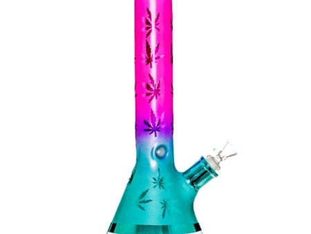 Grandaddy Purp Leaf Beaker Bong - 14in Supply