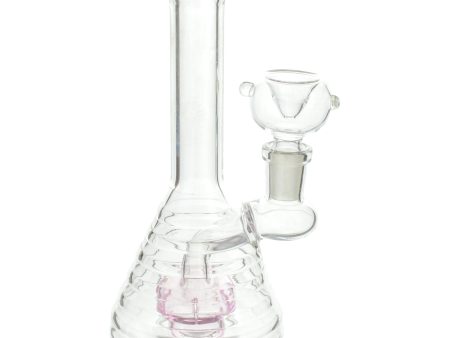 Pink Single Disk Mini Hive Bong - 6 inches mini bong Supply