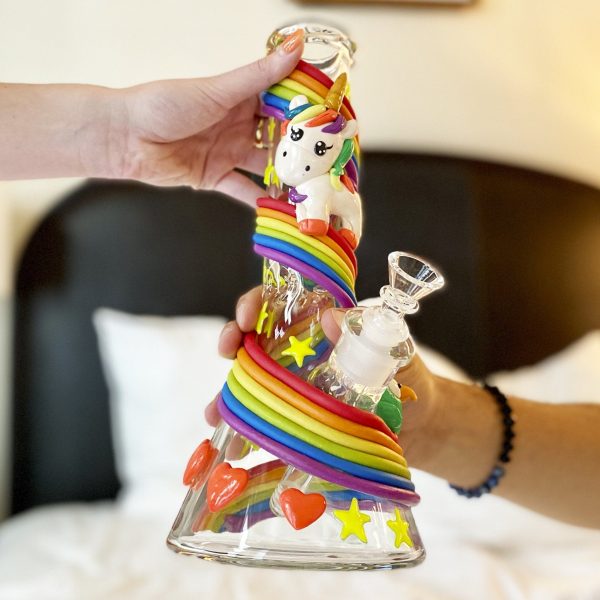 Rainbow Unicorn Bong - 13 in Online now