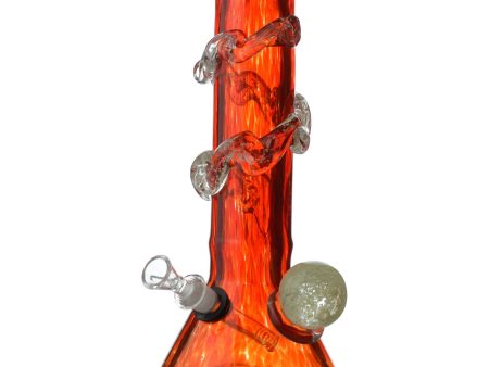 Wide Neck Dappled Tube Beaker Bong - 14in Sale