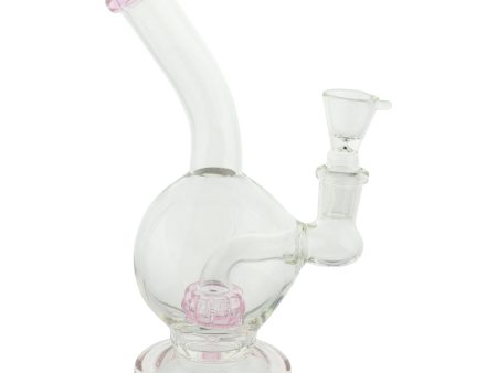 Pink Colored Matrix Bubble Bong - 6.5in Fashion