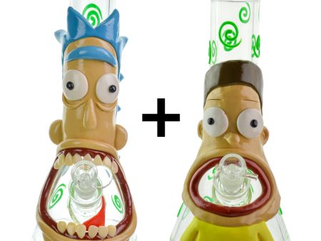 Cartoon Duo Bong - 13in Cheap