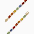 Watercolors 14K Yellow Multi Sapphire and Diamond Tennis Bracelet Sale