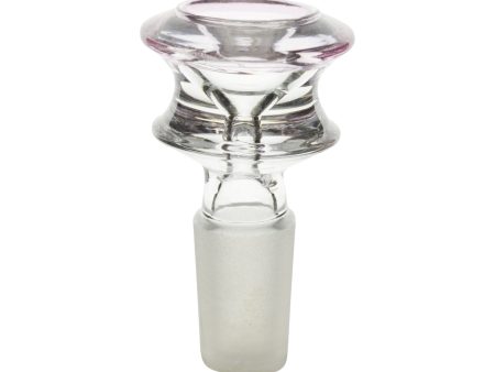 Pink Round Glass Bong Bowl - 14mm Male For Cheap