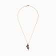 14K Rose Gold Black, Espresso and White Diamond Snake Pendant Supply