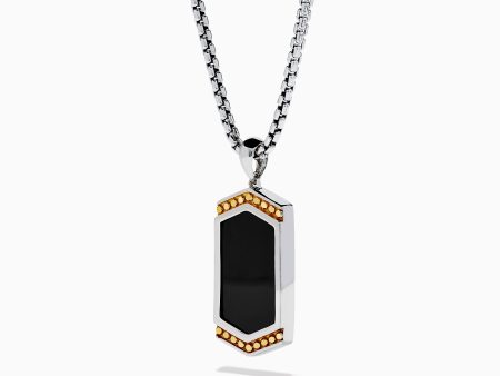 Men s 925 Sterling Silver Onyx Pendant Online Sale