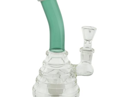 Colored Mini Hive Bong - 6.5 inches glass mini bong on Sale