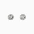 Pave Classica 14K White Gold Diamond Halo Stud Earrings 0.98 TCW Online