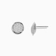 14K White Gold Diamond Earrings Fashion