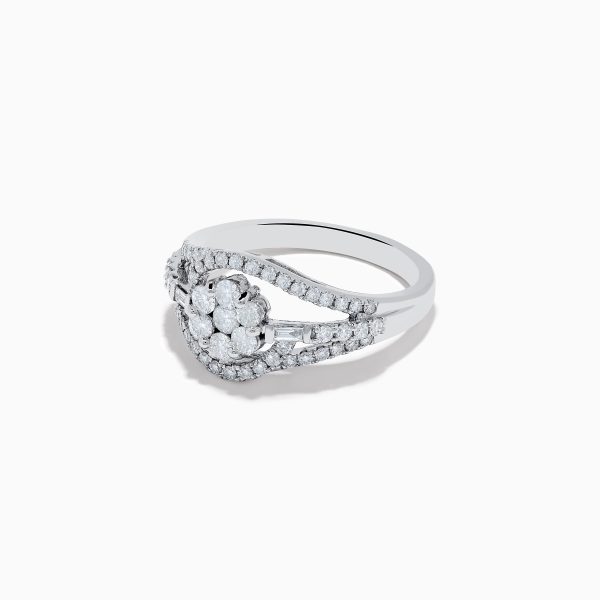 Bouquet 14K White Gold Diamond Ring For Sale