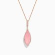 14K Rose Gold Diamond and Rose Quartz Pendant Supply