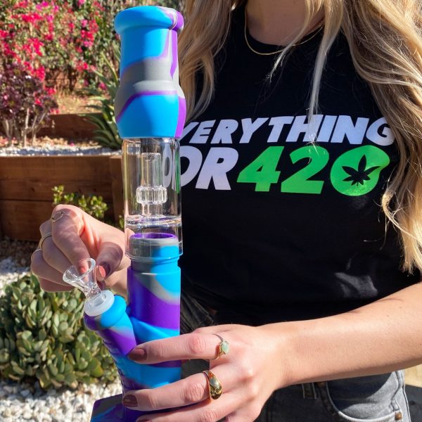 Two-part Showerhead Perc Silicone Bong - 12.5in For Cheap