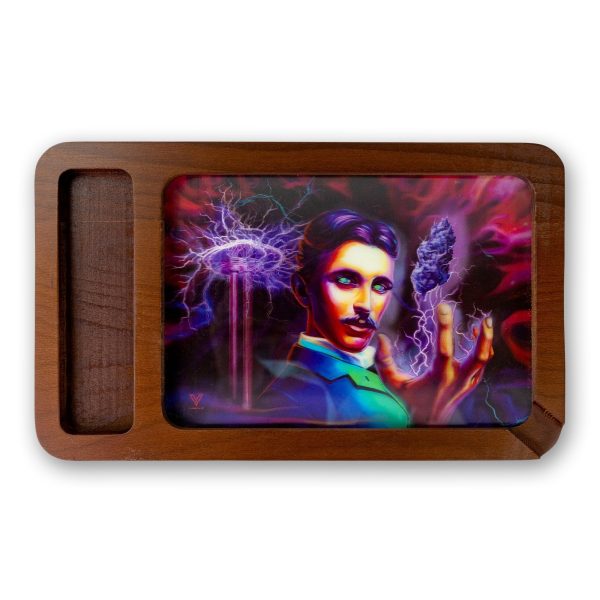 V Syndicate High Def Wooden Rolling Tray With Side Storage - 11.5in Online Hot Sale