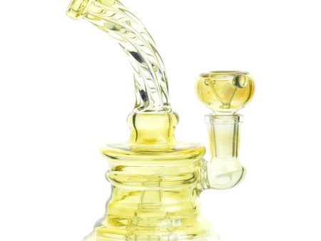 Golden Corkscrew Mini Bong - 6in For Cheap