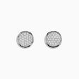 14K White Gold Diamond Earrings Fashion