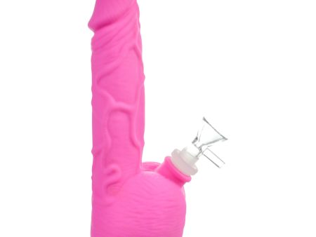 Pink Silicone Phallus Bong - 8.5in Cheap