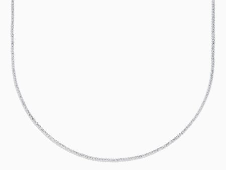 14K White Gold Bead Necklace Hot on Sale