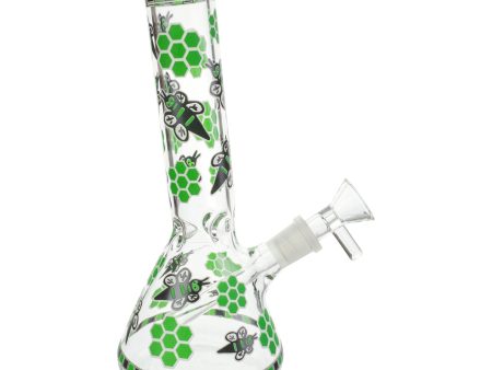 Mini Glowing Honey Bee Bong - 8in For Discount