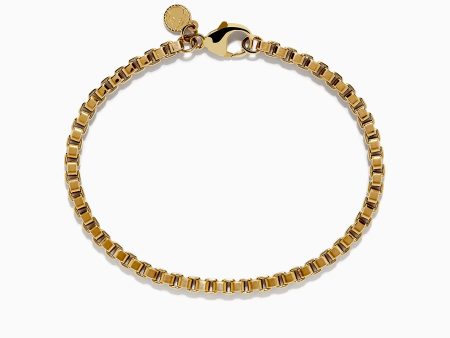 Men s 14K Yellow Gold Chain Bracelet 8.5  Online Sale