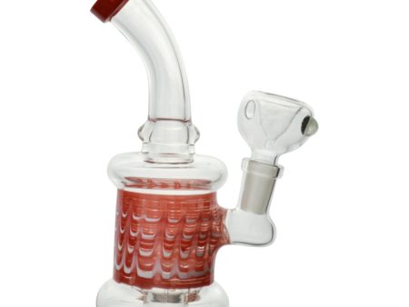 Wavy Mini Bong - 6.5 inches mini glass bong Online Hot Sale