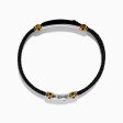 Men s 925 Sterling Silver and Leather Onyx Bracelet Fashion