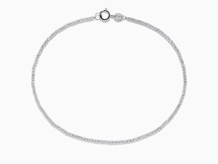 14K White Gold Bead Bracelet Cheap