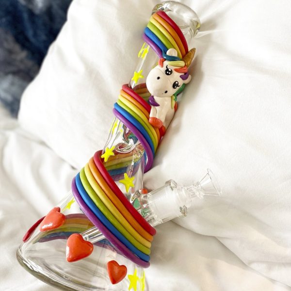 Rainbow Unicorn Bong - 13 in Online now