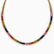 Watercolors 14K Gold Multi Sapphire and Diamond Necklace Cheap