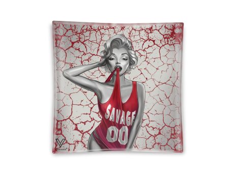 V Syndicate Dank Diva Square Glass Ashtray - 4.5in Supply