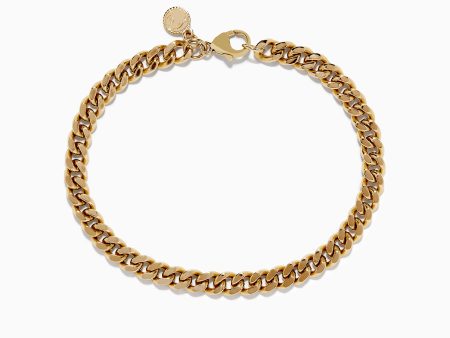 Men s 14K Yellow Gold Chain Bracelet 8.25  For Sale