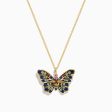 Watercolors 14K Yellow Gold Multi Sapphire Butterfly Pendant Supply