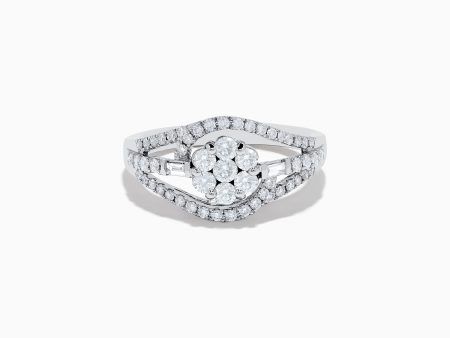 Bouquet 14K White Gold Diamond Ring For Sale