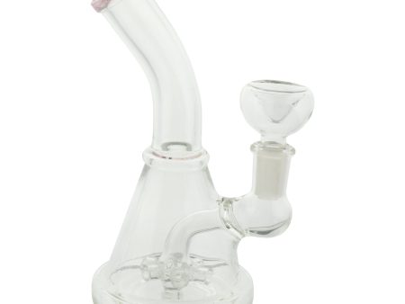 Pink Mini Palm Tree Perc Bong - 6in Sale