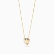 D Oro 14K Yellow Gold Diamond Heart Pendant Hot on Sale