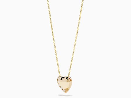 D Oro 14K Yellow Gold Diamond Heart Pendant Hot on Sale