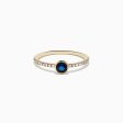 Royal Bleu 14K Yellow Gold Sapphire and Diamond Ring Cheap