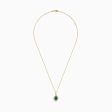 14K Yellow Gold Emerald and Diamond Pendant Discount