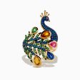 Safari 14K Yellow Gold Multi Sapphire Peacock Ring Online