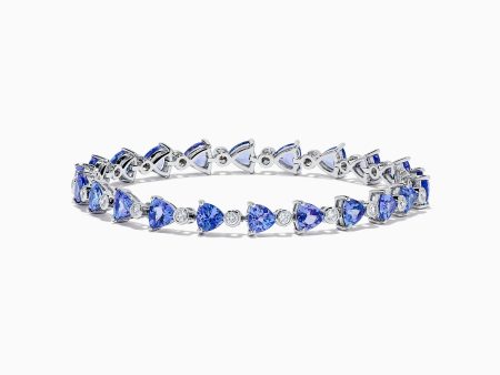 Tanz Royale 14K White Gold Tanzanite and Diamond Bracelet Sale