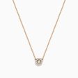 14K Rose Gold Diamond Cluster Necklace, 0.26 TCW Discount