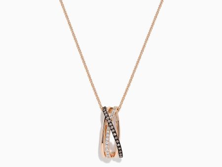 14K Rose Gold Diamond Pendant, 0.18 TCW Online Sale