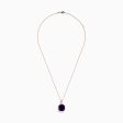 14K Rose Gold Amethyst and White Sapphire Pendant For Discount