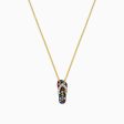 14K Gold Multi Sapphire and Diamond Flip Flop Pendant, 0.53 TCW For Cheap