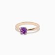 14K Rose Gold Amethyst Ring, 0.81 TCW Online Sale