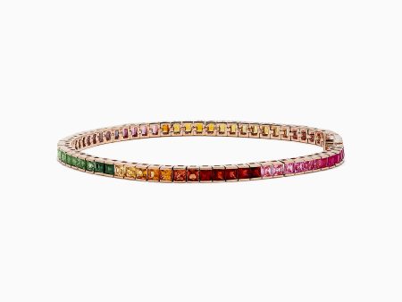 Watercolors 14K Rose Gold Multi Sapphire Bracelet Online now