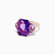 14K Rose Gold Amethyst Ring Fashion