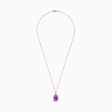 14K Rose Gold Amethyst, Pink Sapphire and Diamond Pendant, 8.08 TCW For Discount