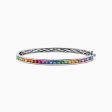 Watercolors 14K White Gold Multi Sapphire Bangle Online Hot Sale