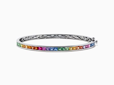 Watercolors 14K White Gold Multi Sapphire Bangle Online Hot Sale