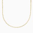 Yellow Gold Plated Sterling Silver 18  2.5mm Paperclip Chain For Discount